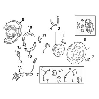 Lexus OE - Rear Suspension - Brake Components