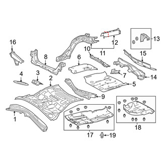Lexus OE - Rear Body & Floor - Floor & Rails