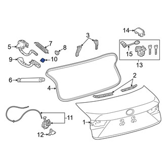 Lexus OE - Deck Lid Hinge Clip
