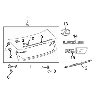 Lexus OE - Trunk Lid - Exterior Trim