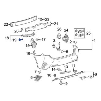 Lexus OE - Bumper Cover Support Rail Clip