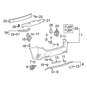 Lexus OE - Rear Right Bumper Cover Bracket