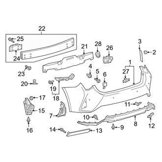 Lexus OE - Rear Bumper - Bumper & Components