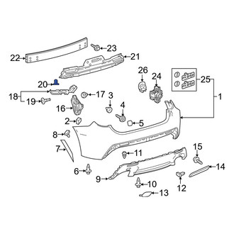 Lexus OE - Rear Right Bumper Cover Bracket