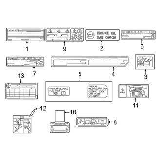 Lexus OE - Information Labels - Labels