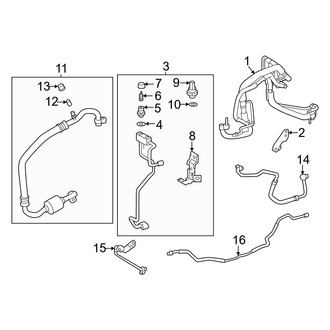 Lexus OE - Air Conditioner & Heater - Condenser, Compressor & Lines (Front A/C Lines)