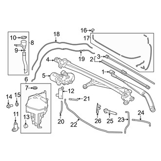 Lexus OE - Windshield - Wiper & Washer Components (With Headlamp Washer)