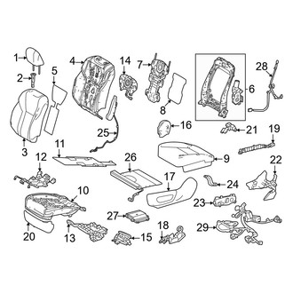 Lexus OE - Seats & Tracks - Driver Seat Components (W/O Massage)