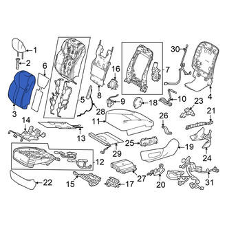 Lexus OE - Front Left Seat Back Cushion Cover