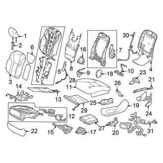 Lexus OE - Seats & Tracks - Driver Seat Components (With Massage)