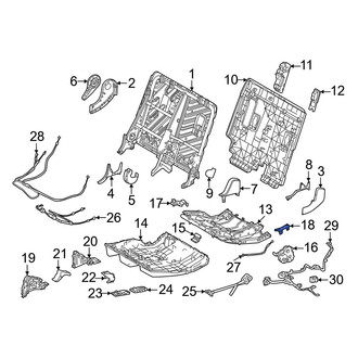 Lexus OE - Center Right Seat Belt Anchor Plate Cover