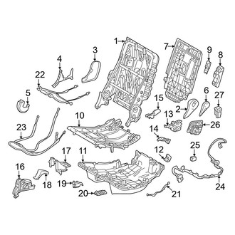 Lexus OE - Seats & Tracks - Second Row Seats (Bucket Seat, Driver Side, Frame & Hardware), (Luxury / Luxury+ / Premium+)