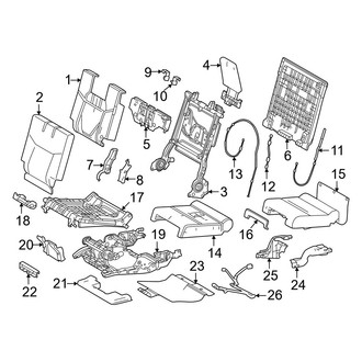 Lexus OE - Seats & Tracks - Third Row Seats (Drivers Side, With Power), (Luxury / Luxury+ / Premium+)
