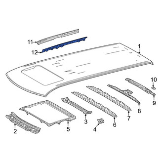Lexus OE - Right Inner Roof Side Rail
