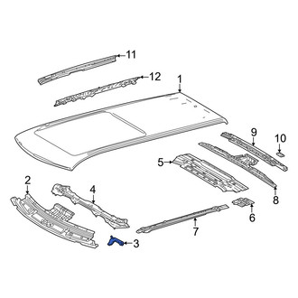 Lexus OE - Front Right Roof Header Panel
