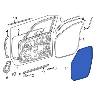 Lexus OE - Front Left Inner Door Seal