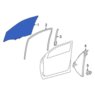 Lexus OE - Front Right Door Glass