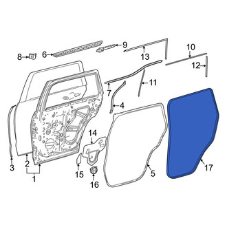Lexus OE - Rear Left Inner Door Seal