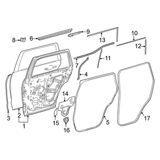 Lexus OE - Rear Door - Door & Components
