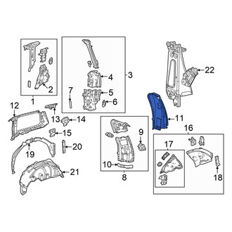 Lexus OE - Left Body D-Pillar Reinforcement