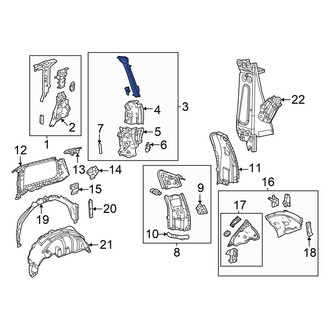 Lexus OE - Left Inner Body C-Pillar Reinforcement