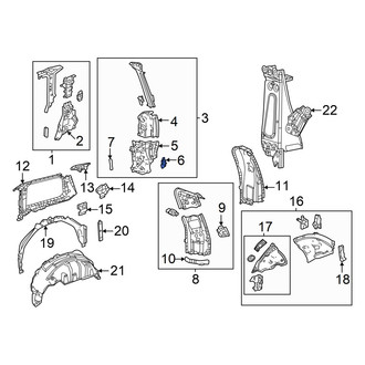 Lexus OE - Right Lower Body D-Pillar Reinforcement