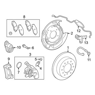 Lexus OE - Rear Suspension - Brake Components