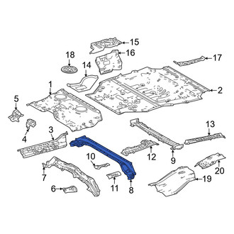 Lexus OE - Rear Center Floor Pan Crossmember