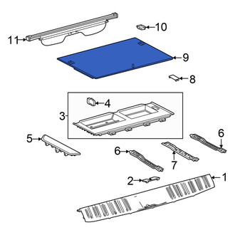 Lexus OE - Rear Center Floor Cover Panel