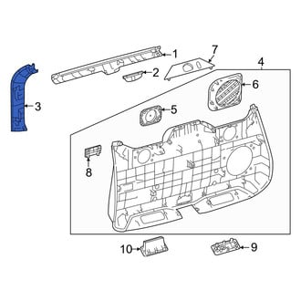 Lexus OE - Rear Left Liftgate Trim Cover