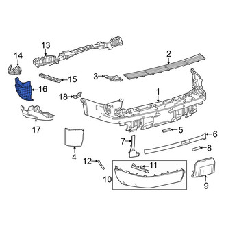 Lexus OE - Rear Left Bumper Seal