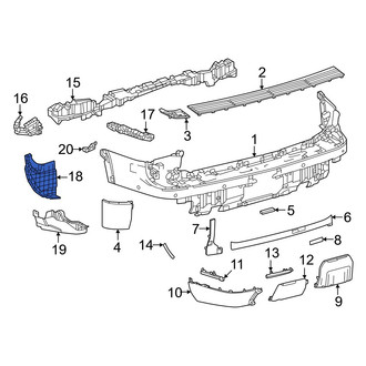 Lexus OE - Rear Left Bumper Seal