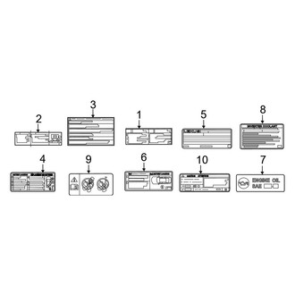 Lexus OE - Information Labels - Labels (Under Hood)