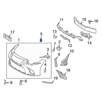 Lexus OE - Back Glass Reveal Molding Clip