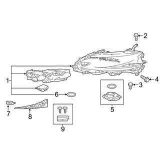 Lexus OE - Front Lamps - Headlamp Components