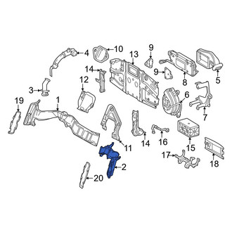 Lexus OE - Front Drive Motor Battery Compartment Cooling Fan Duct