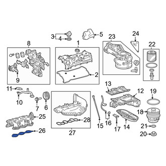 Lexus OE - Lower Engine Intake Manifold Gasket