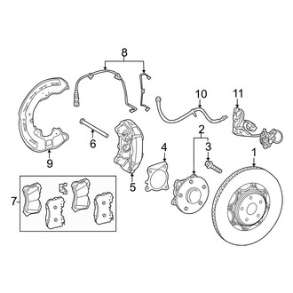 Lexus OE - Front Suspension - Brake Components (RWD)