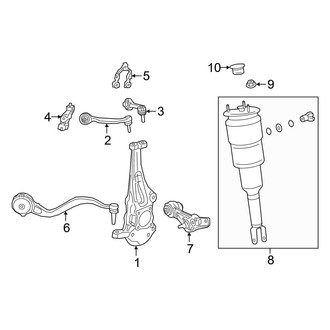 Lexus OE - Front Suspension - Suspension Components (With Air Suspension), (RWD)