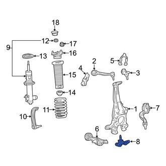 Lexus OE - Front Left Lower Suspension Ball Joint