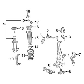 Lexus OE - Front Suspension - Suspension Components (W/O Air Suspension), (AWD)