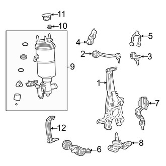 Lexus OE - Front Suspension - Suspension Components (With Air Suspension), (AWD)
