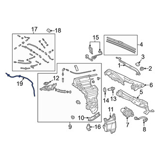 Lexus OE - Front Windshield Washer Hose