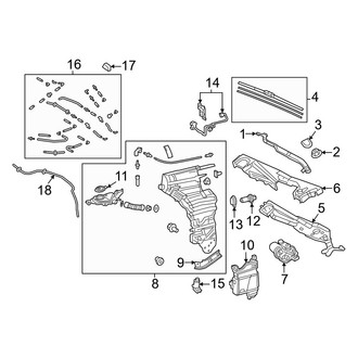 Lexus OE - Windshield - Wiper & Washer Components