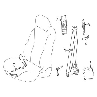 Lexus OE - Restraint Systems - Front Seat Belts (AWD)