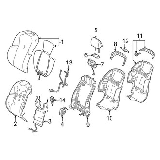 Lexus OE - Seats & Tracks - Passenger Seat Components (Seat Back, W/O Semi-Aniline Trim, W/O Sport Type)