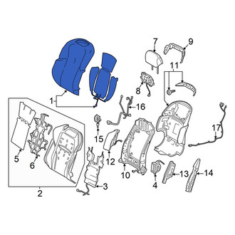 Lexus OE - Rear Left Seat Back Cushion Cover