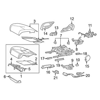 Lexus OE - Seats & Tracks - Passenger Seat Components (Seat Cushion, With Semi-Aniline Trim)