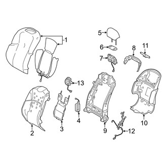 Lexus OE - Seats & Tracks - Driver Seat Components (Seat Back, W/O Semi-Aniline Trim, W/O Sport Type)