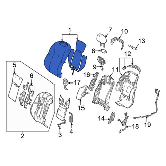 Lexus OE - Front Left Seat Back Cushion Cover